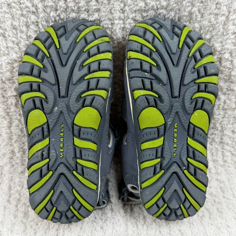 Merrell Grisaille Kids Junior Sandals Size 8 Blue Green Hook Loop Performance
